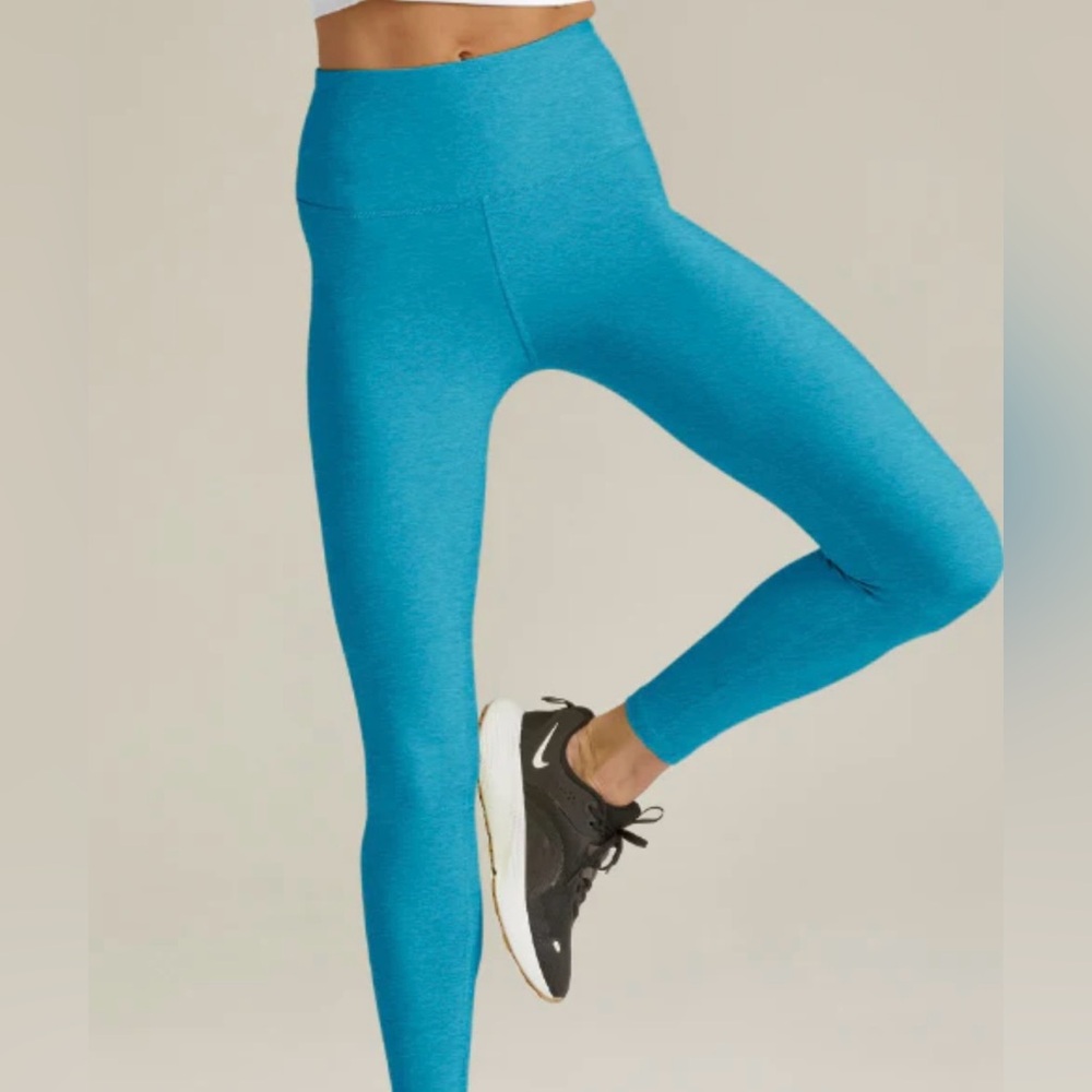 Spacedye Caught In The Midi High Waisted Legging - Cali Blue